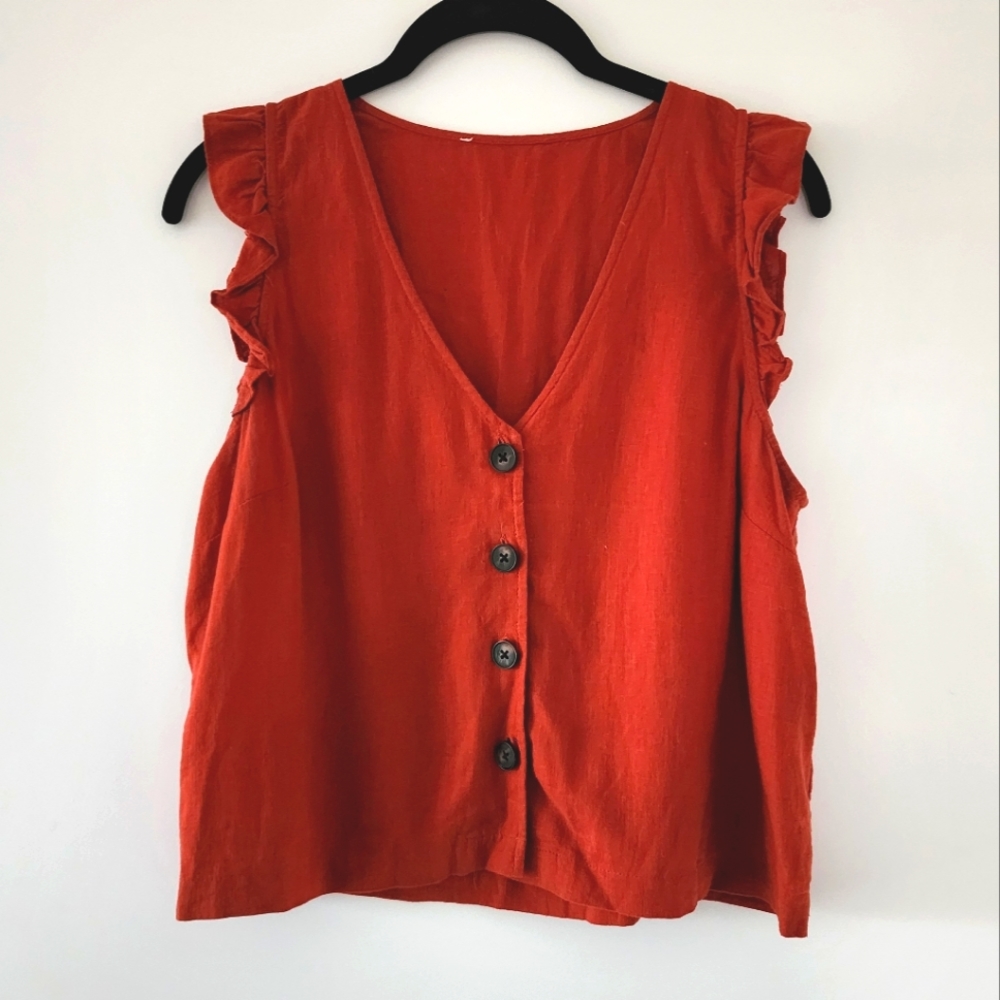 Madewell Linen Button Down Blouse